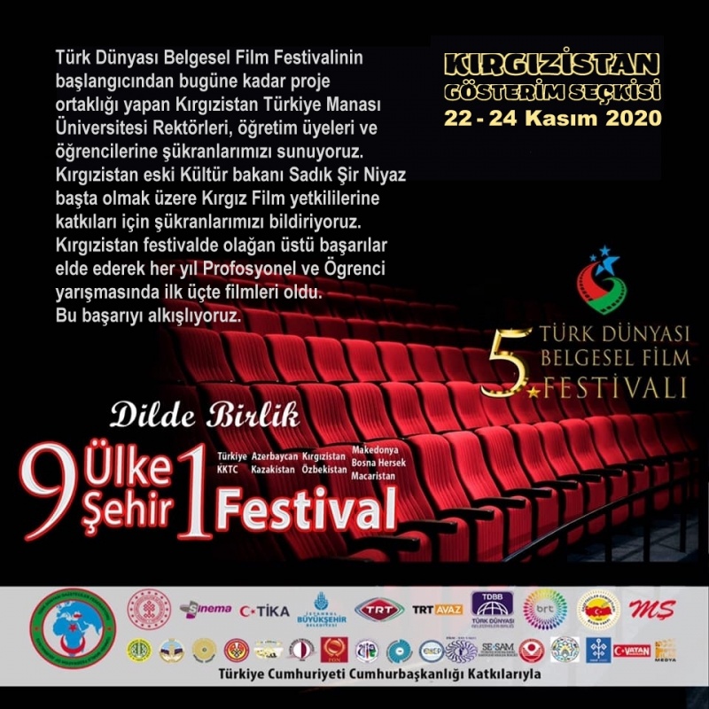 5. TÜRK DÜNYASI BELGESEL FİLM FESTİVALİ KIRGIZİSTAN GÖSTERİM SEÇKİSİ